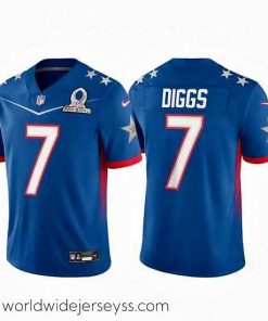 Superbly made 2022 NFL Pro Bowl Dallas Cowboys #7 Trevon Diggs NFC Blue Jersey