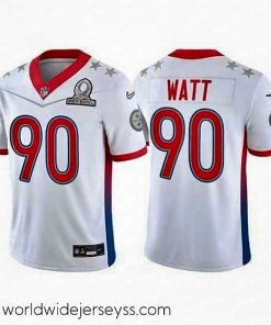 Finely crafted 2022 NFL Pro Bowl Pittsburgh Steelers 90 T J Watt AFC White Jersey