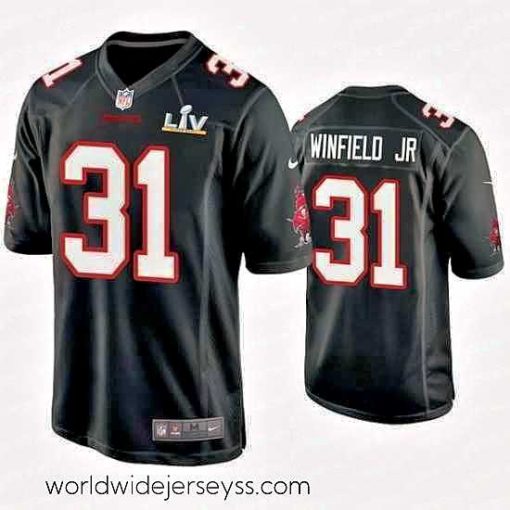 Superbly made Antoine Winfield Jr. Buccaneers Black Super Bowl Lv Game Fashion Jersey