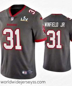 Marvelously styled Antoine Winfield Jr. Buccaneers Pewter Super Bowl Lv Vapor Limited Jersey