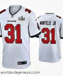 Exceptionally fashioned Antoine Winfield Jr. Buccaneers White Super Bowl Lv Game Jersey