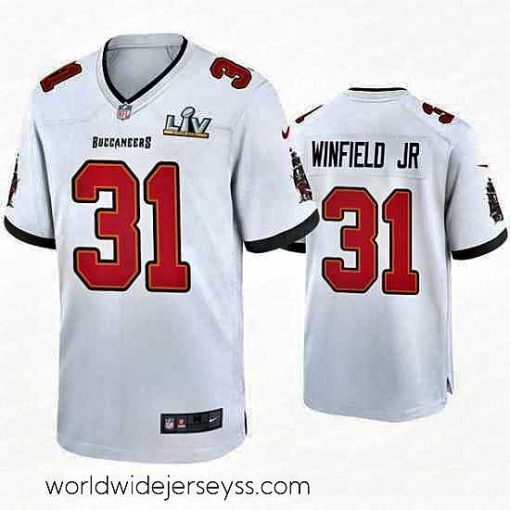 Exceptionally fashioned Antoine Winfield Jr. Buccaneers White Super Bowl Lv Game Jersey
