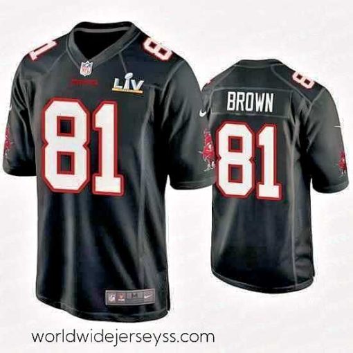 Finely crafted Antonio Brown Buccaneers Black Super Bowl Lv Game Fashion Jersey