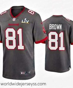 Finely crafted Antonio Brown Buccaneers Pewter Super Bowl Lv Game Jersey