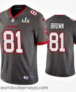 Exceptionally fashioned Antonio Brown Buccaneers Pewter Super Bowl Lv Vapor Limited Jersey