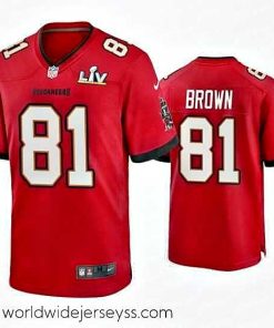 Marvelously styled Antonio Brown Buccaneers Red Super Bowl Lv Game Jersey