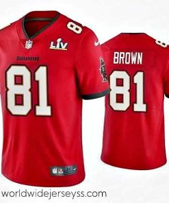 Superbly made Antonio Brown Buccaneers Red Super Bowl Lv Vapor Limited Jersey