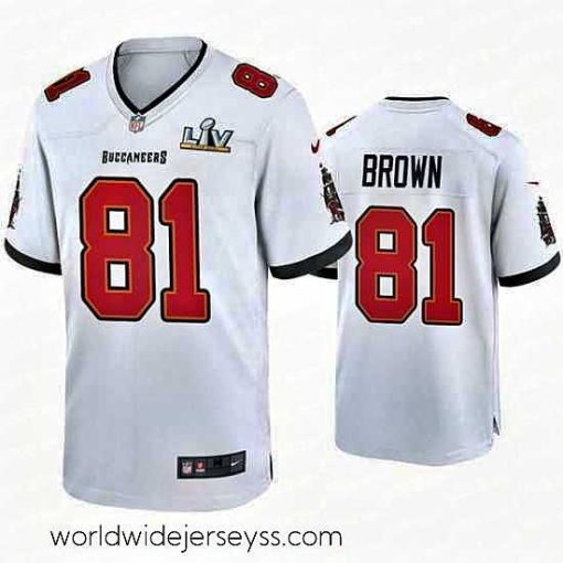Exceptionally fashioned Antonio Brown Buccaneers White Super Bowl Lv Game Jersey