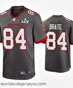 Superbly made Cameron Brate Buccaneers Pewter Super Bowl Lv Game Jersey