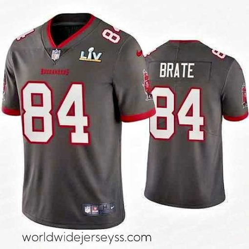 Superbly made Cameron Brate Buccaneers Pewter Super Bowl Lv Vapor Limited Jersey