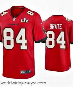 Marvelously styled Cameron Brate Buccaneers Red Super Bowl Lv Game Jersey