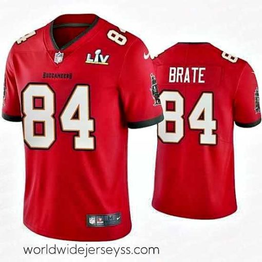 Finely crafted Cameron Brate Buccaneers Red Super Bowl Lv Vapor Limited Jersey