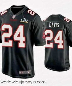 Exceptionally fashioned Carlton Davis Buccaneers Black Super Bowl Lv Game Fashion Jersey