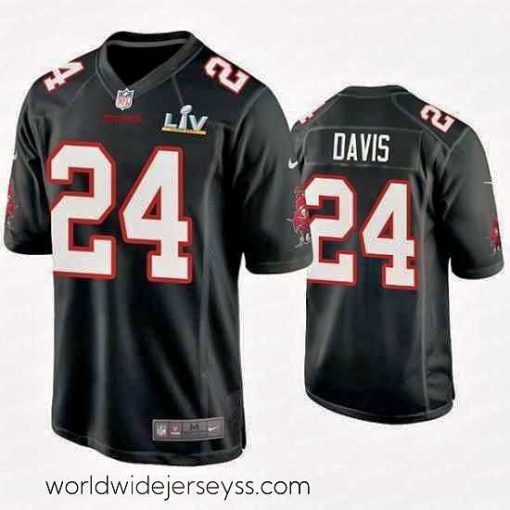 Exceptionally fashioned Carlton Davis Buccaneers Black Super Bowl Lv Game Fashion Jersey