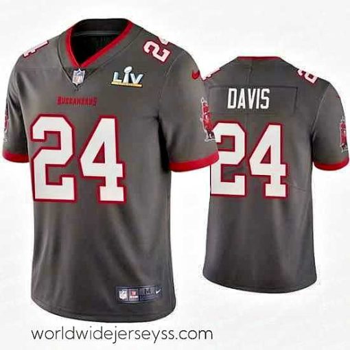 Finely crafted Carlton Davis Buccaneers Pewter Super Bowl Lv Vapor Limited Jersey