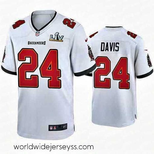 Marvelously styled Carlton Davis Buccaneers White Super Bowl Lv Game Jersey