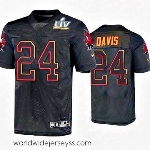 Superbly made Carlton Davis Tampa Bay Buccaneers Black Super Bowl Lv Jersey