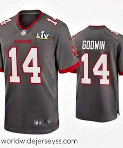 Superbly made Chris Godwin Buccaneers Pewter Super Bowl Lv Game Jersey
