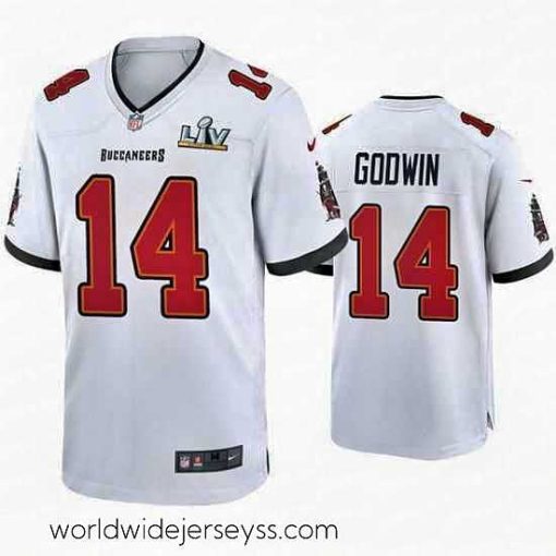 Exquisitely designed Chris Godwin Buccaneers White Super Bowl Lv Game Jersey