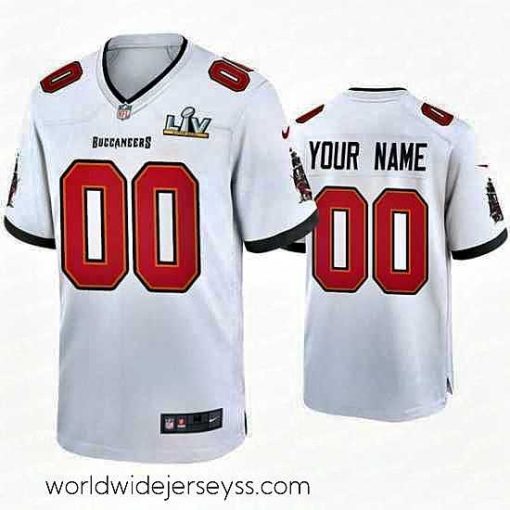 Exquisitely designed Custom Buccaneers White Super Bowl Lv Game Jersey