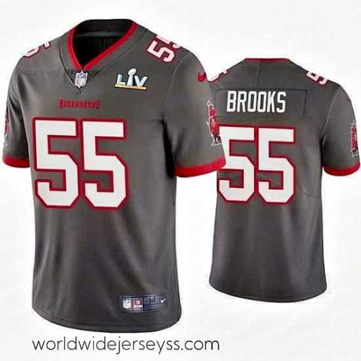 Exceptionally fashioned Derrick Brooks Buccaneers Pewter Super Bowl Lv Vapor Limited Jersey