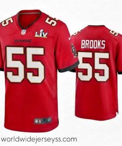 Finely crafted Derrick Brooks Buccaneers Red Super Bowl Lv Game Jersey
