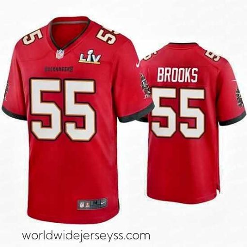 Finely crafted Derrick Brooks Buccaneers Red Super Bowl Lv Game Jersey