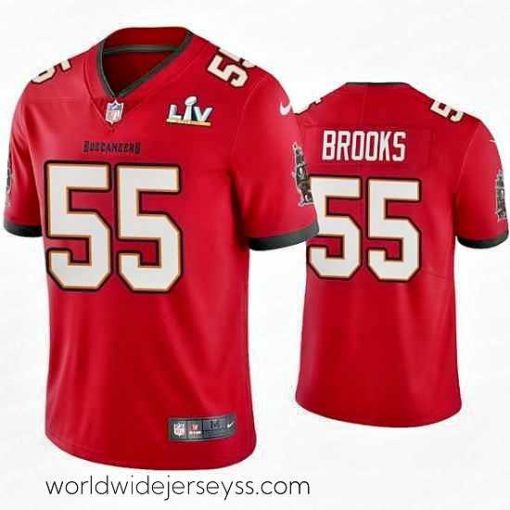Exquisitely designed Derrick Brooks Buccaneers Red Super Bowl Lv Vapor Limited Jersey