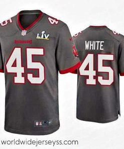 Exquisitely designed Devin White Buccaneers Pewter Super Bowl Lv Game Jersey