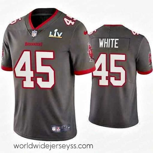 Finely crafted Devin White Buccaneers Pewter Super Bowl Lv Vapor Limited Jersey