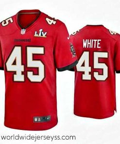 Marvelously styled Devin White Buccaneers Red Super Bowl Lv Game Jersey