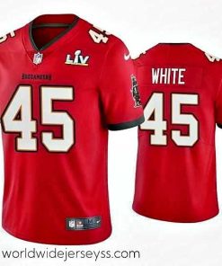 Finely crafted Devin White Buccaneers Red Super Bowl Lv Vapor Limited Jersey