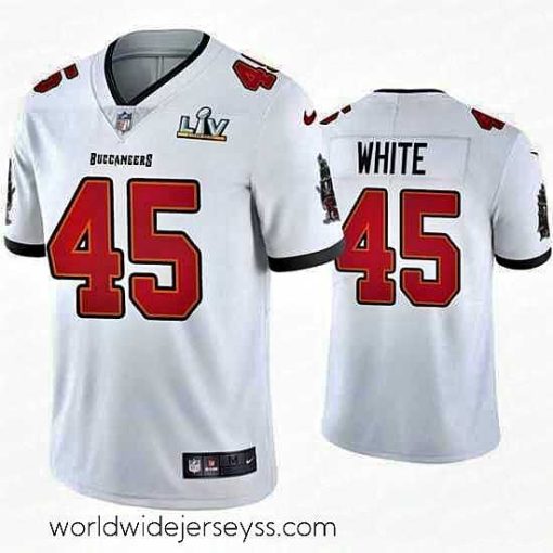Exceptionally fashioned Devin White Buccaneers White Super Bowl Lv Vapor Limited Jersey