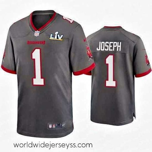 Finely crafted Greg Joseph Buccaneers Pewter Super Bowl Lv Game Jersey