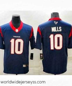 Superbly made Houston Texans 10 Davis Mills Navy Vapor Untouchable Limited Stitched Jersey