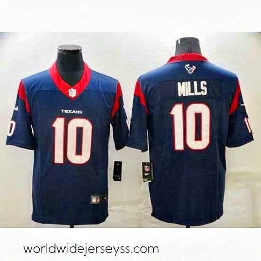 Superbly made Houston Texans 10 Davis Mills Navy Vapor Untouchable Limited Stitched Jersey