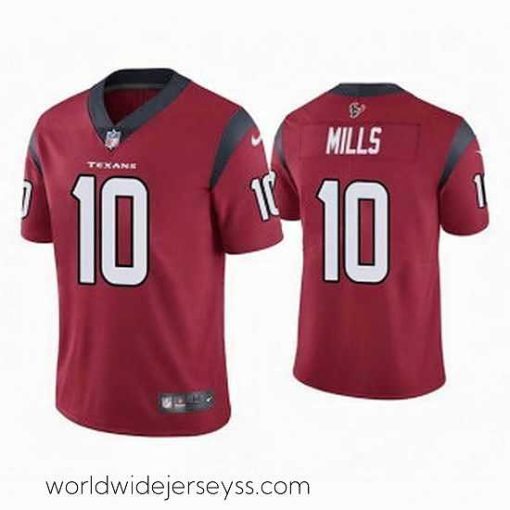 Marvelously styled Houston Texans 10 Davis Mills Red Vapor Untouchable Limited Stitched Jersey