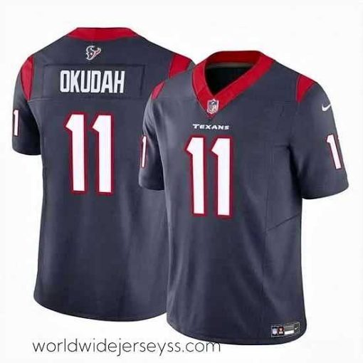 Finely crafted Houston Texans 11 Jeff Okudah Navy 2024 F.U.S.E Vapor Untouchable Stitched Football Jersey