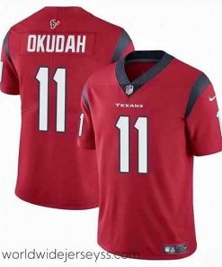 Exquisitely designed Houston Texans 11 Jeff Okudah Red Vapor Untouchable Stitched Football Jersey