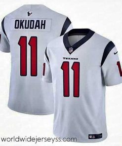 Exquisitely designed Houston Texans 11 Jeff Okudah White Vapor Untouchable Stitched Football Jersey