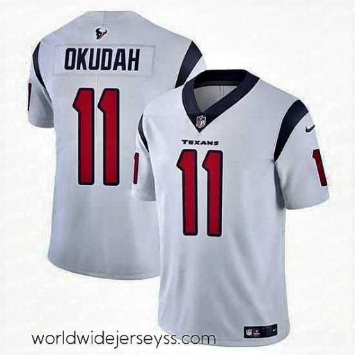 Exquisitely designed Houston Texans 11 Jeff Okudah White Vapor Untouchable Stitched Football Jersey