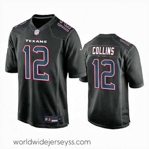 Marvelously styled Houston Texans 12 Nico Collins Black Fashion Vapor Untouchable Limited Stitched Football Jersey