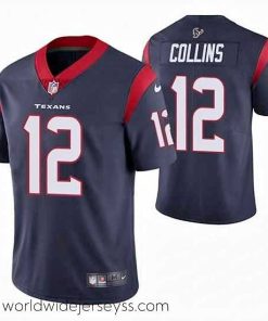 Marvelously styled Houston Texans 12 Nico Collins Navy Vapor Untouchable Limited Stitched Jersey
