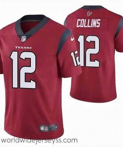 Marvelously styled Houston Texans 12 Nico Collins Red Vapor Untouchable Limited Stitched Jersey