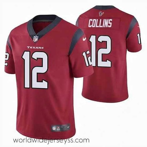 Marvelously styled Houston Texans 12 Nico Collins Red Vapor Untouchable Limited Stitched Jersey