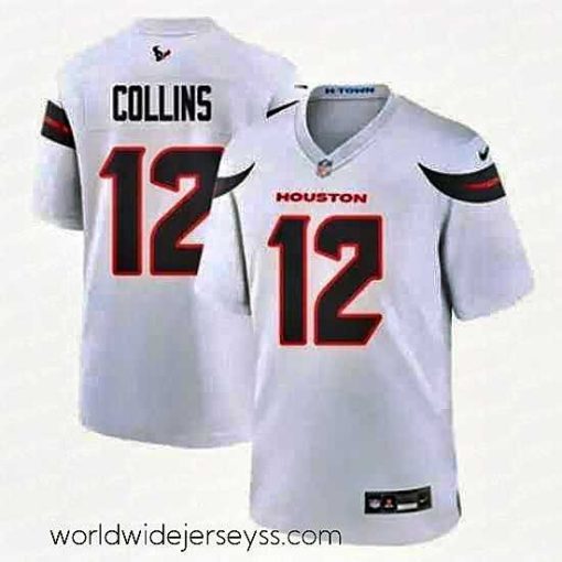 Finely crafted Houston Texans 12 Nico Collins White 2024 2nd Alternate F.U.S.E Vapor Stitched Jersey