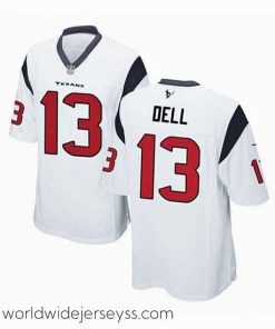 Marvelously styled Houston Texans 13 Tank Dell White Stitched Game Jersey