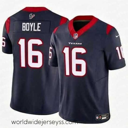 Marvelously styled Houston Texans 16 Tim Boyle Navy 2024 F.U.S.E Vapor Untouchable Stitched Football Jersey