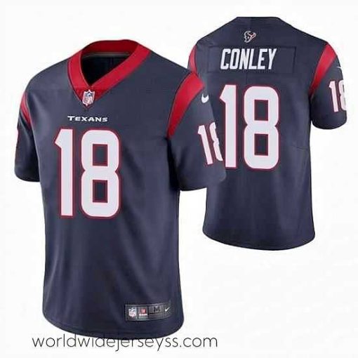 Marvelously styled Houston Texans 18 Chris Conley Navy Vapor Untouchable Limited Stitched Jersey