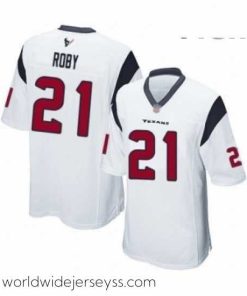 Exquisitely designed Houston Texans 21 Bradley Roby Game White Football Jersey